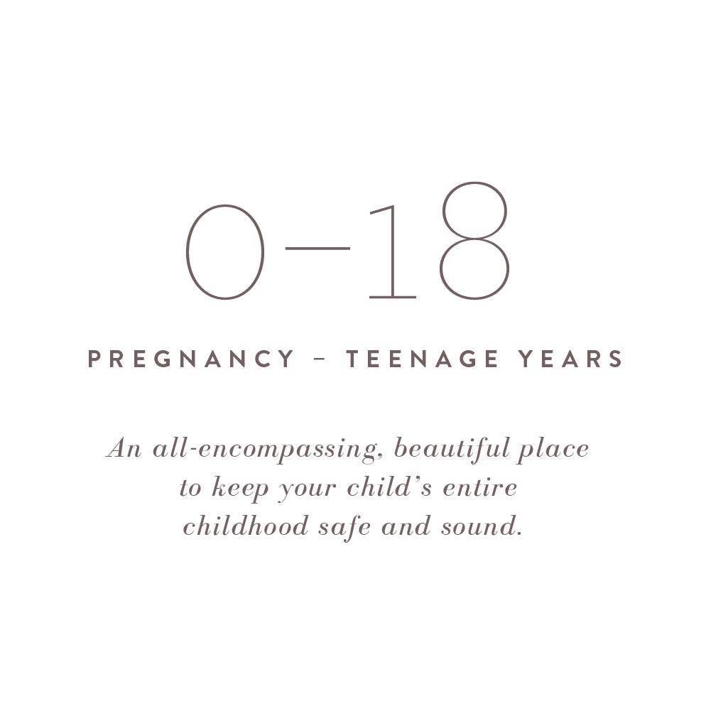 A Complete Childhood History: From Pregnancy to 18 Years Old - Dusty Blue Leatherette