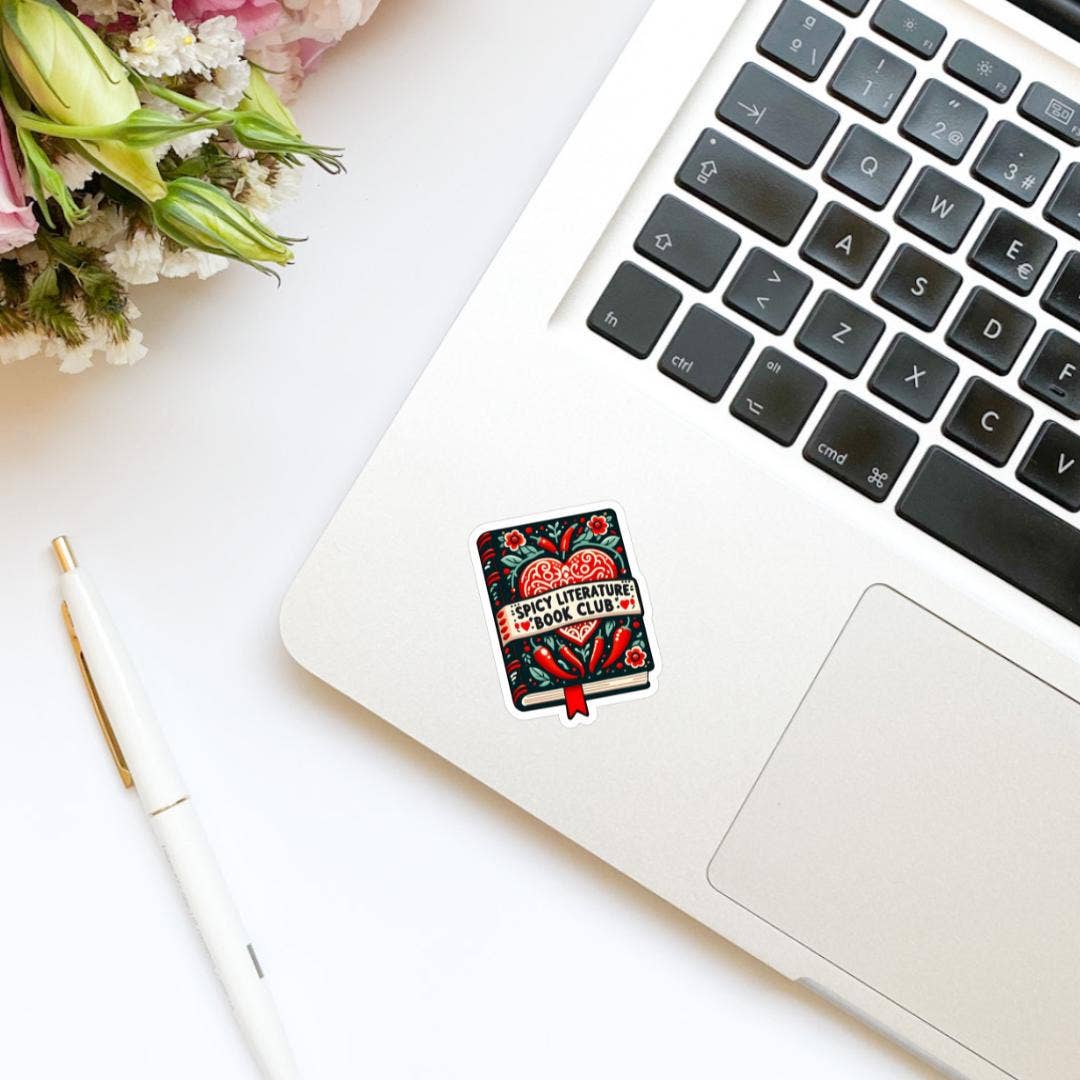 Spicy Literature Book Club Book Sticker | Bookish stickers |: Glossy