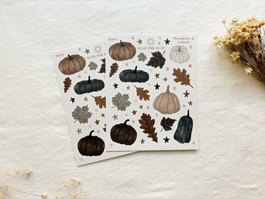 Pumpkins & Leaves Sticker Sheet