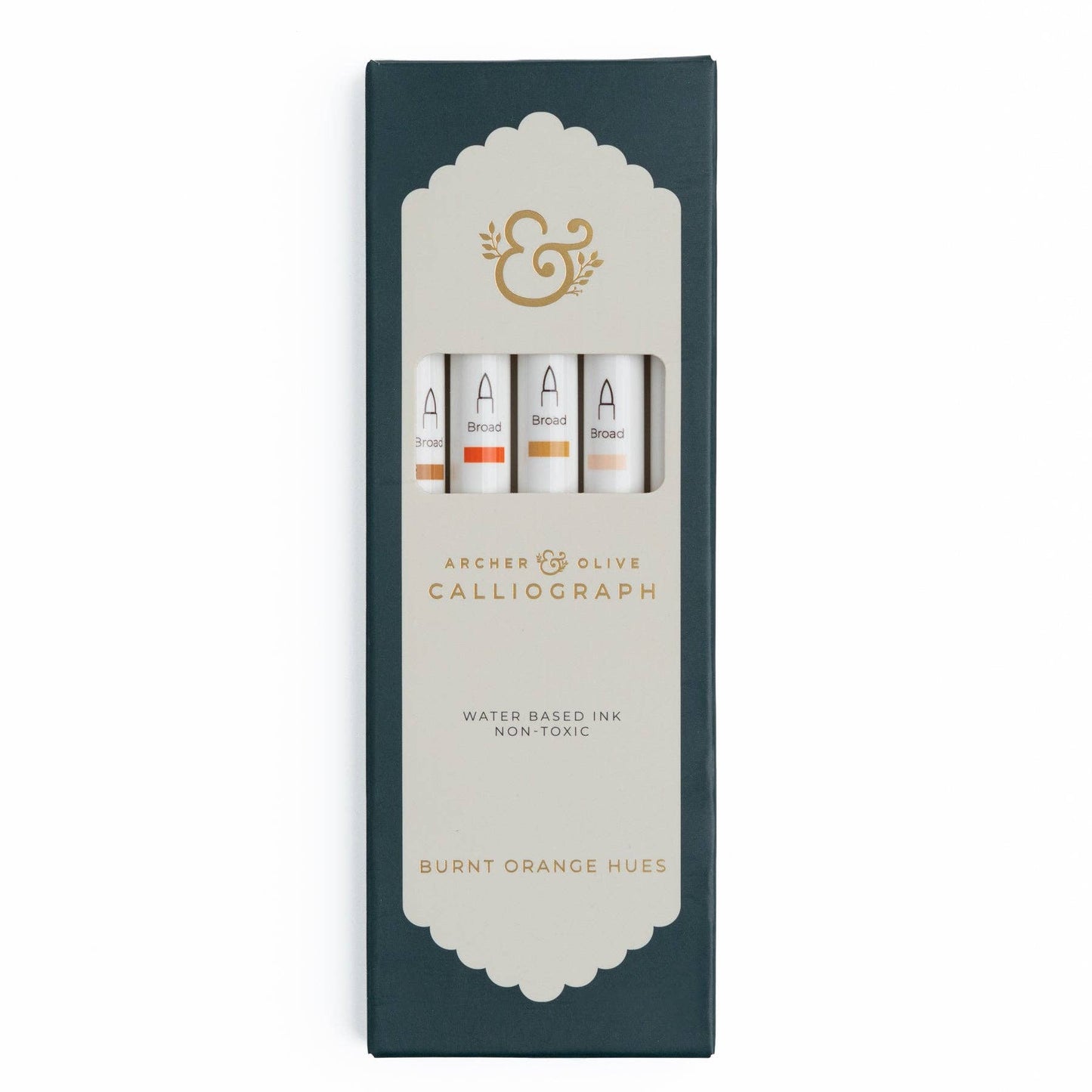 Burnt Orange Hues Sets of 5: Calliograph