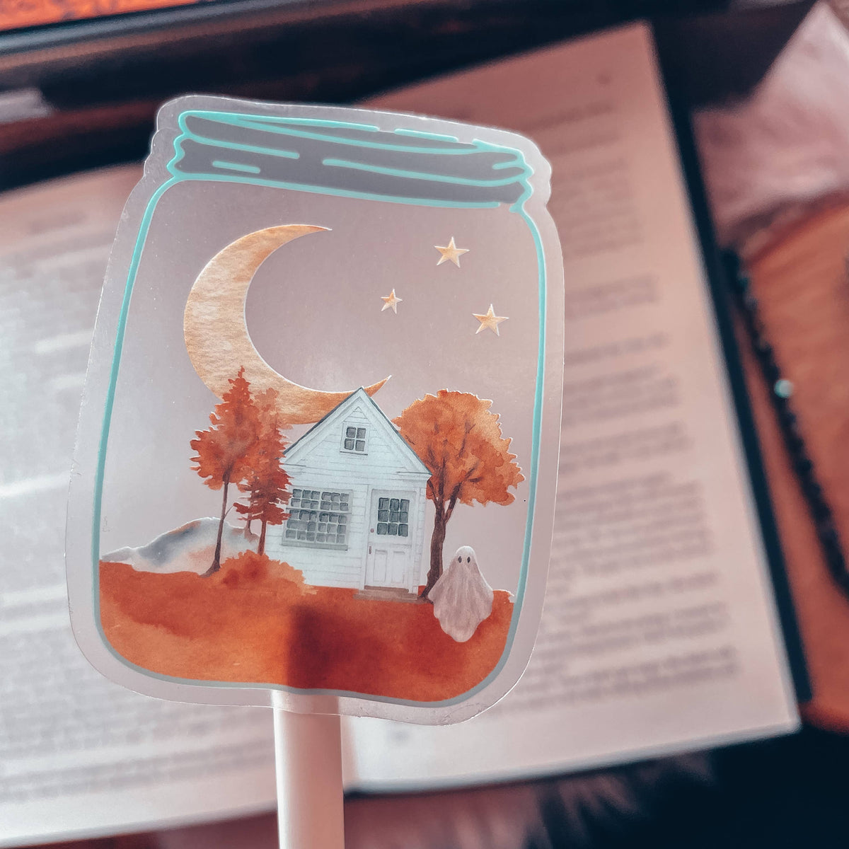 Spooky Vibes Fall Jar Vinyl Sticker