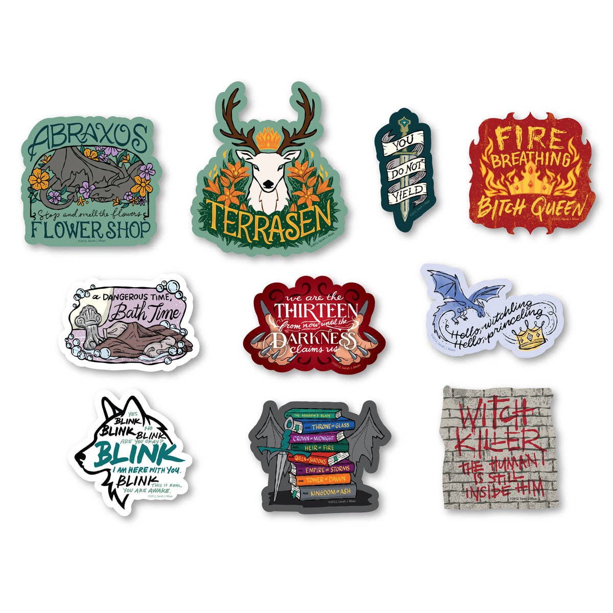 Throne of Glass Decals (10-Pack)