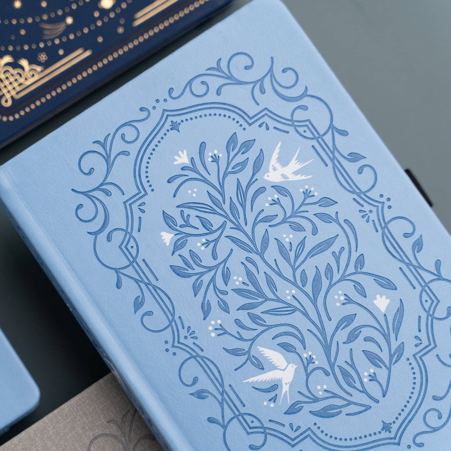 Songbird In Blue Dot Grid Notebook - A5