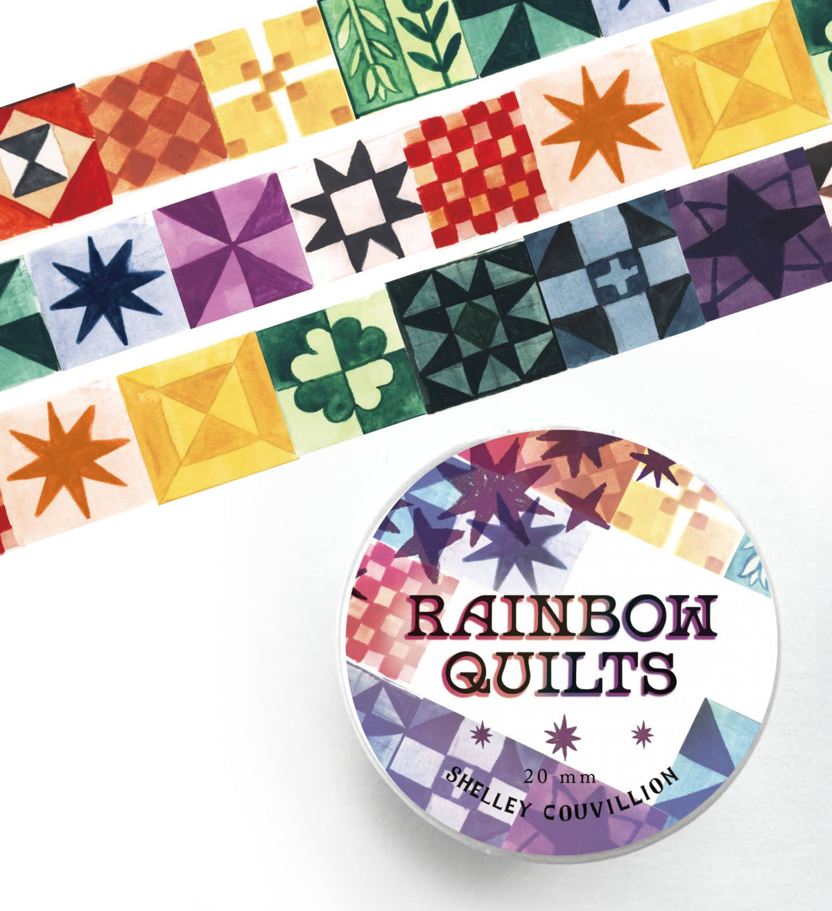 Rainbow Quilt Block Washi Tape