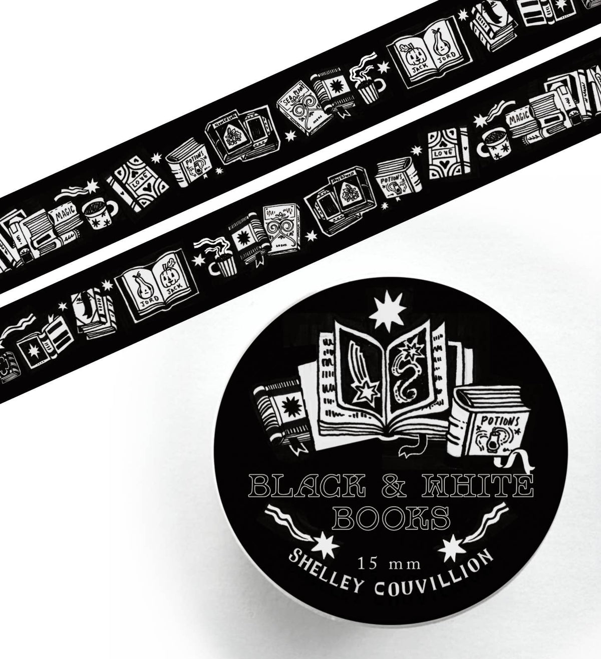 Black and White Books Washi Tape