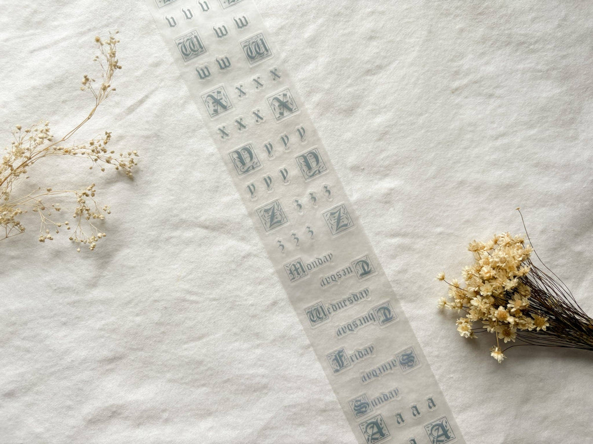Blue Fairytale Letters PET Tape (PRE-CUT)