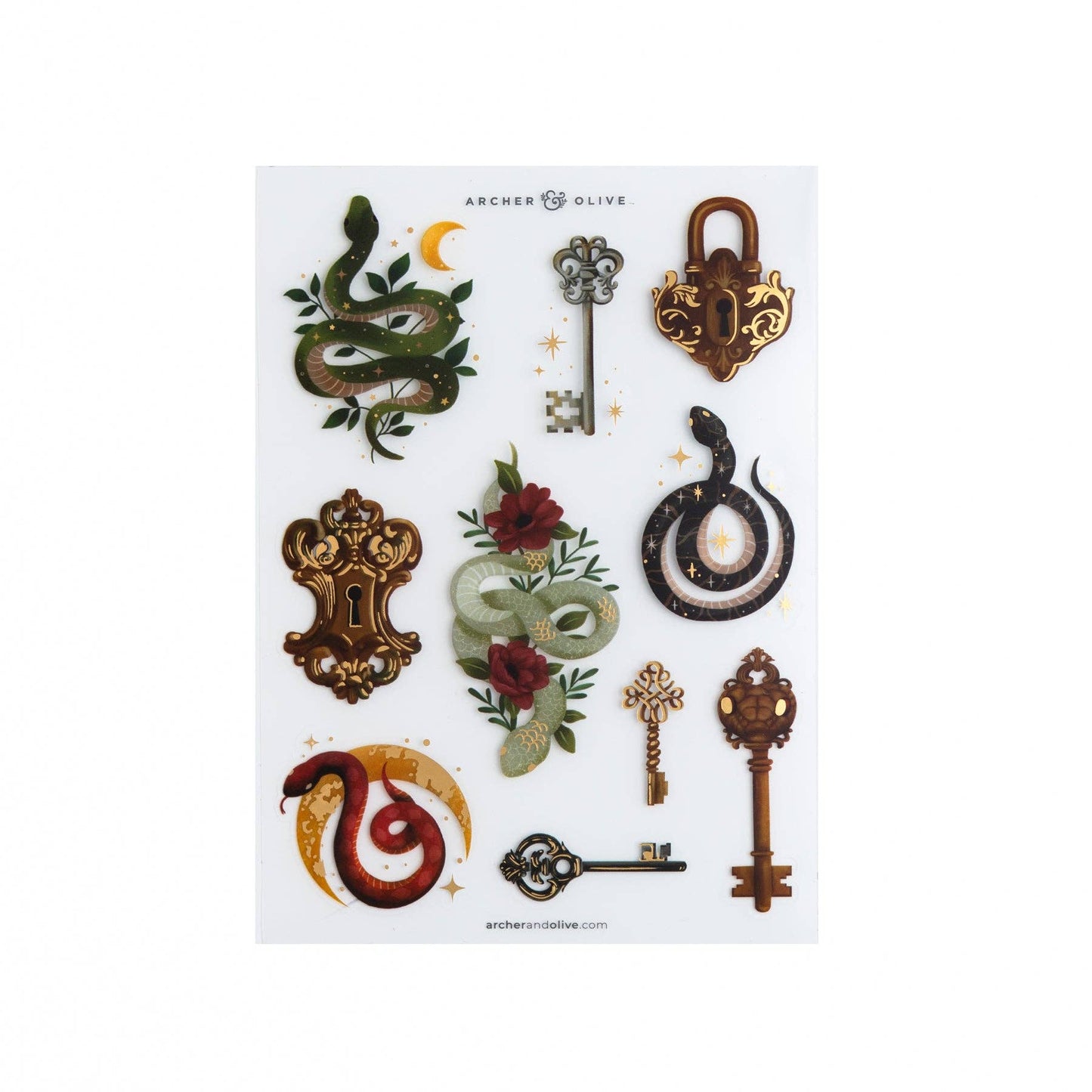 Coiled Key Sticker Set