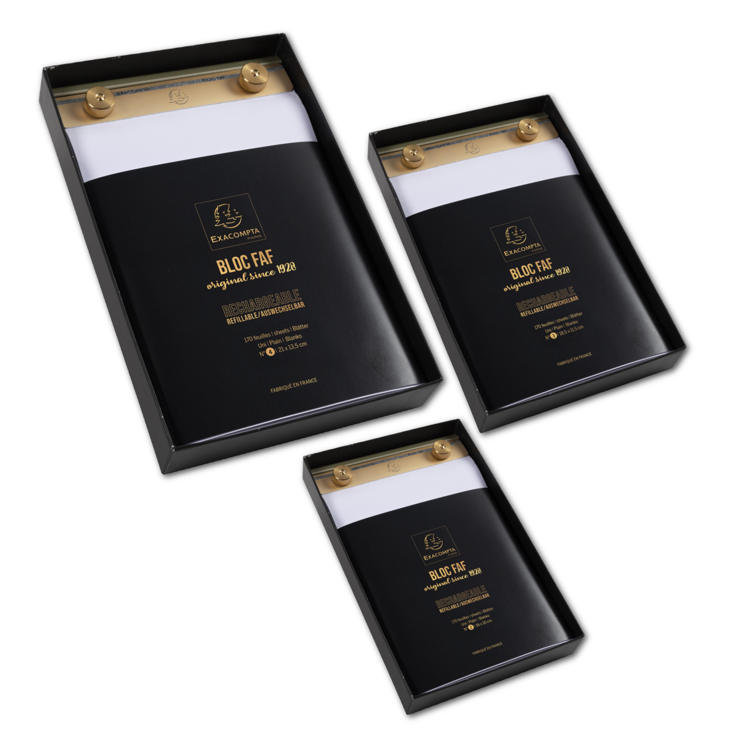 FAF Pad - Fabrique en France Brass Desk Pad 4 x 6.25 with Dot Grid Paper