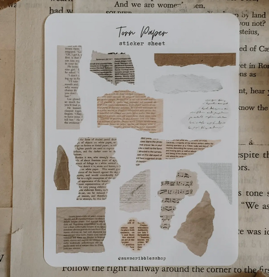 Torn Paper Sticker Sheet