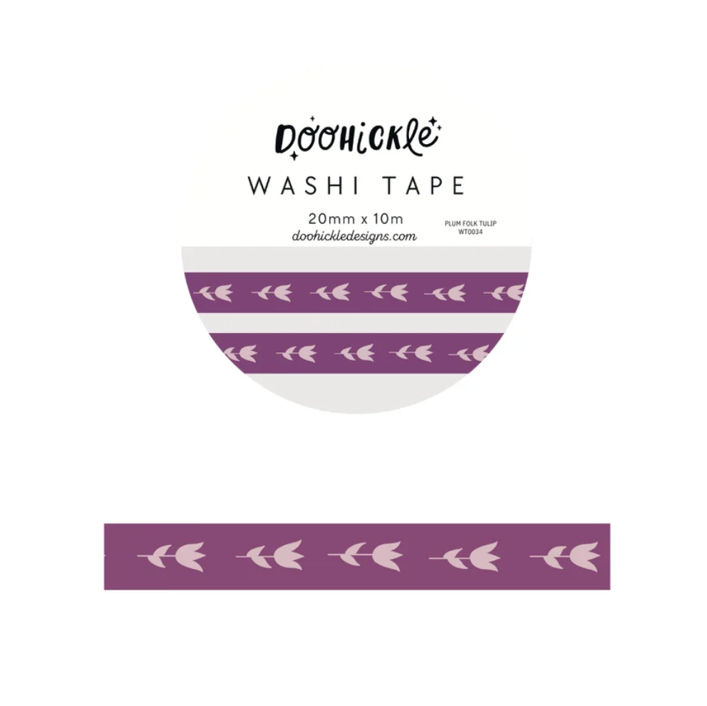 Plum Folk Tulip Washi Tape