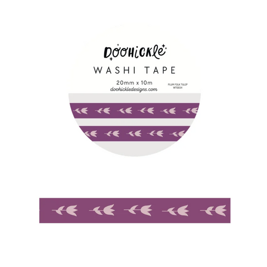 Plum Folk Tulip Washi Tape