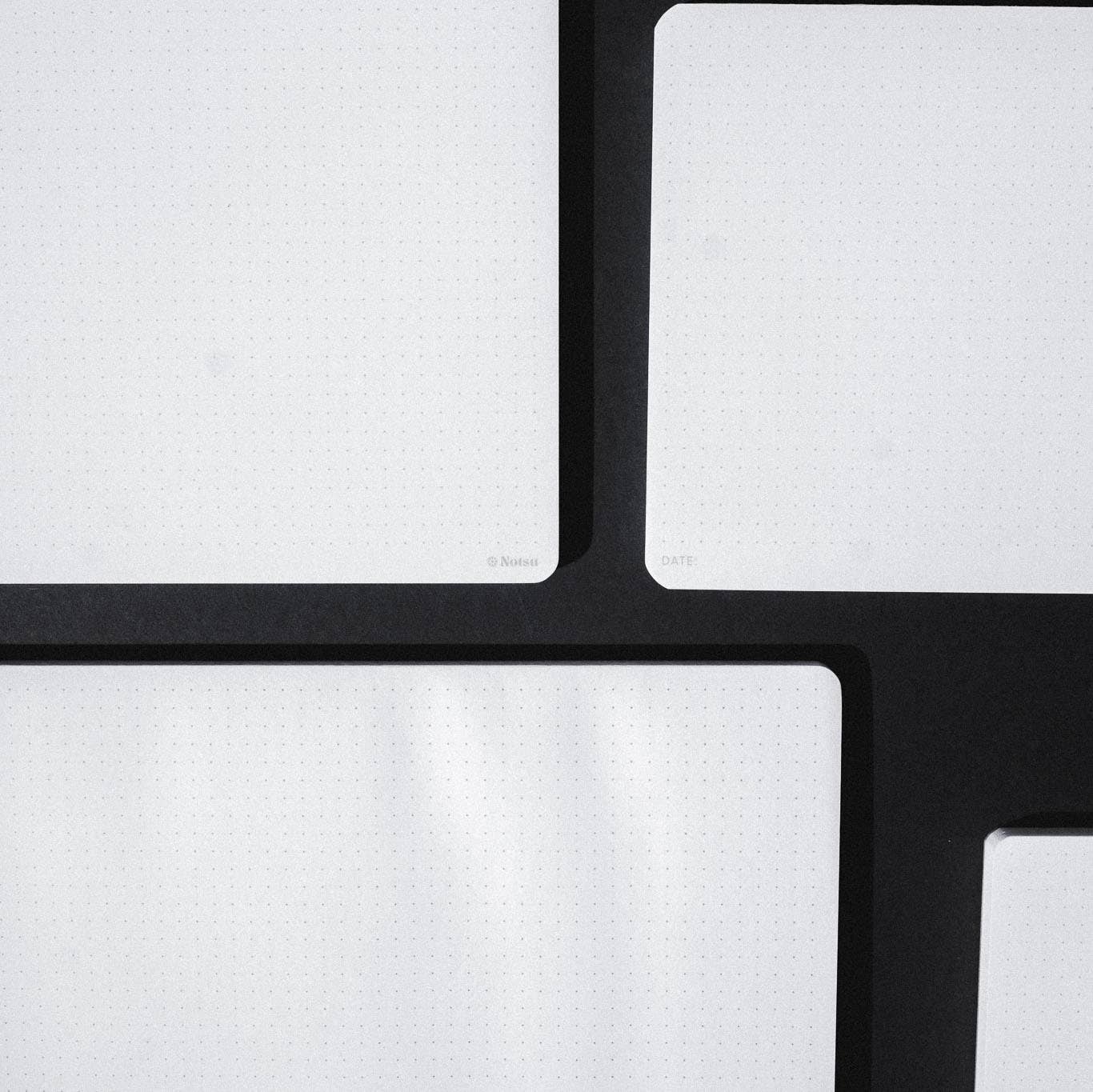Dot Grid Desk Notepad 2 Pack | Minimalist Dotted Memo Pads: 8.5" x 5.5"