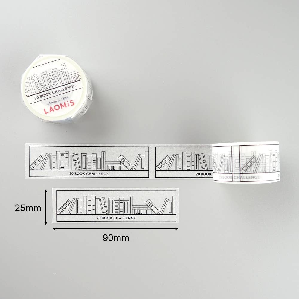 20 Book Reading Challenge Washi Tape
