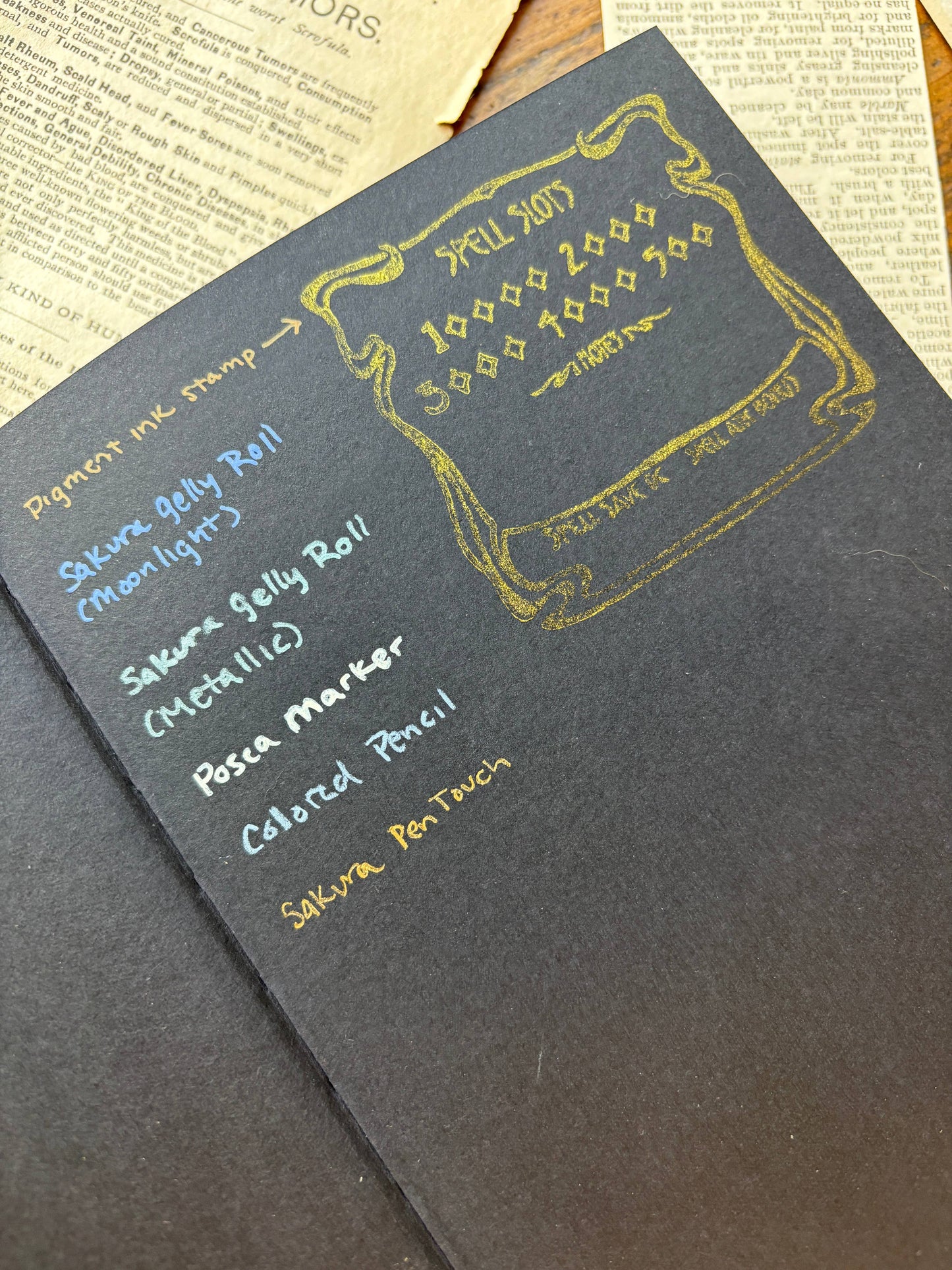 🔮 The Oracle B6 Black Paper Notebook - Gold