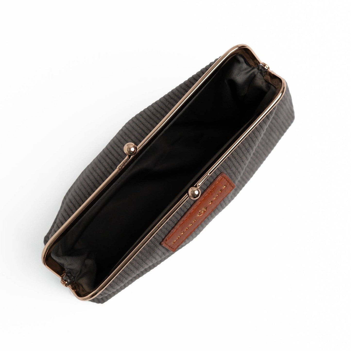 Quiet Corners Kiss-Lock Pouch | in Gray