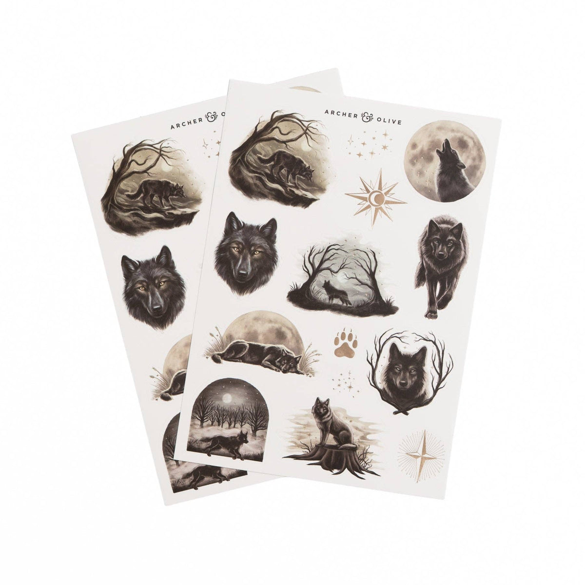Wolf in the Night | Sticker Set