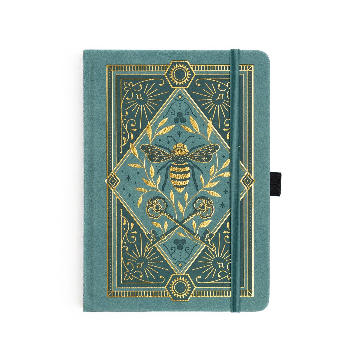 Keeper of the Bees in Soft Teal: A5 Dot Grid Notebook