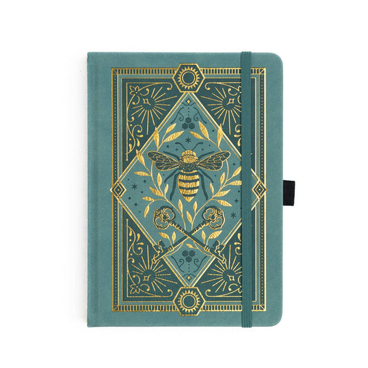 Keeper of the Bees in Soft Teal: A5 Dot Grid Notebook