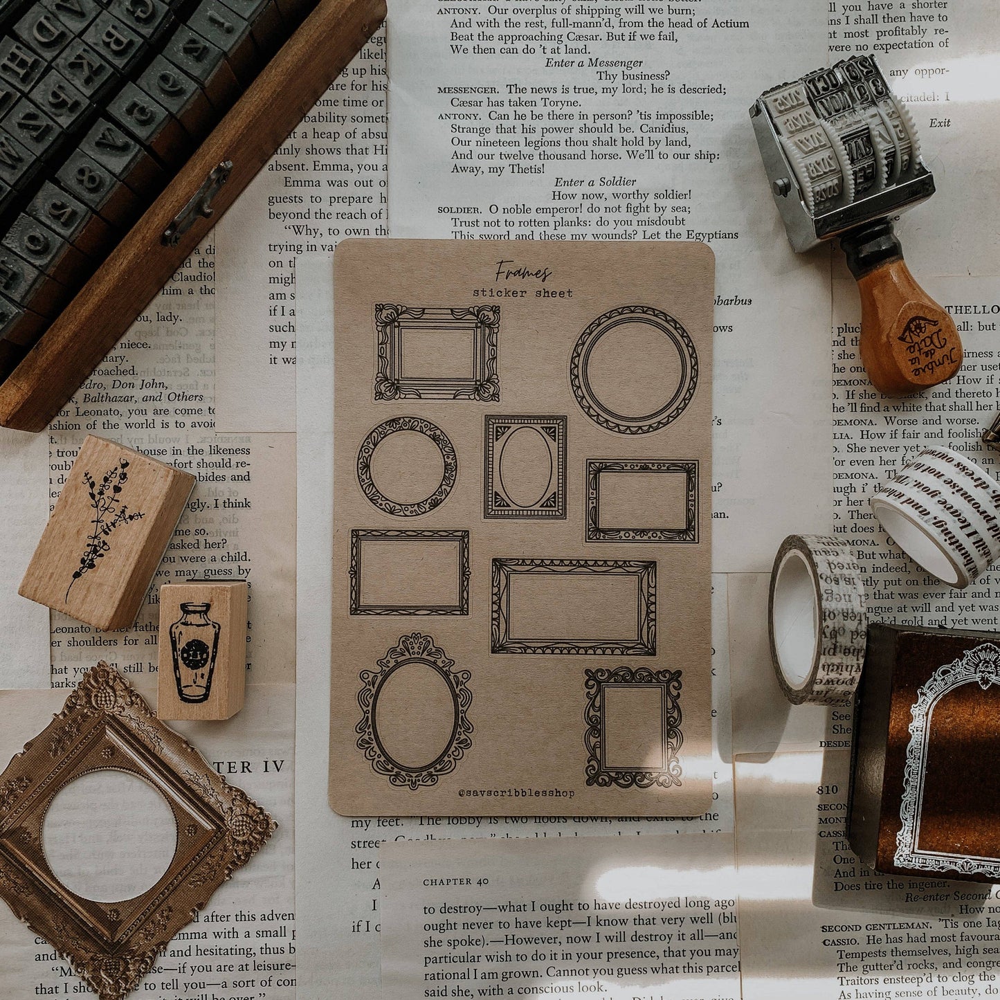 Vintage Frames Sticker Sheet