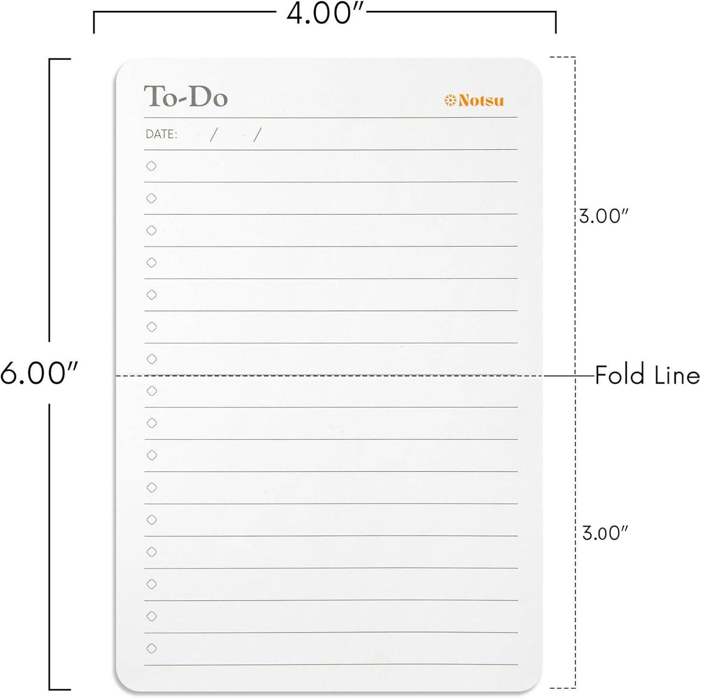 To Do List Grid Index Cards 4x6 | 40 Task Planner Foldable Vertical Notecards