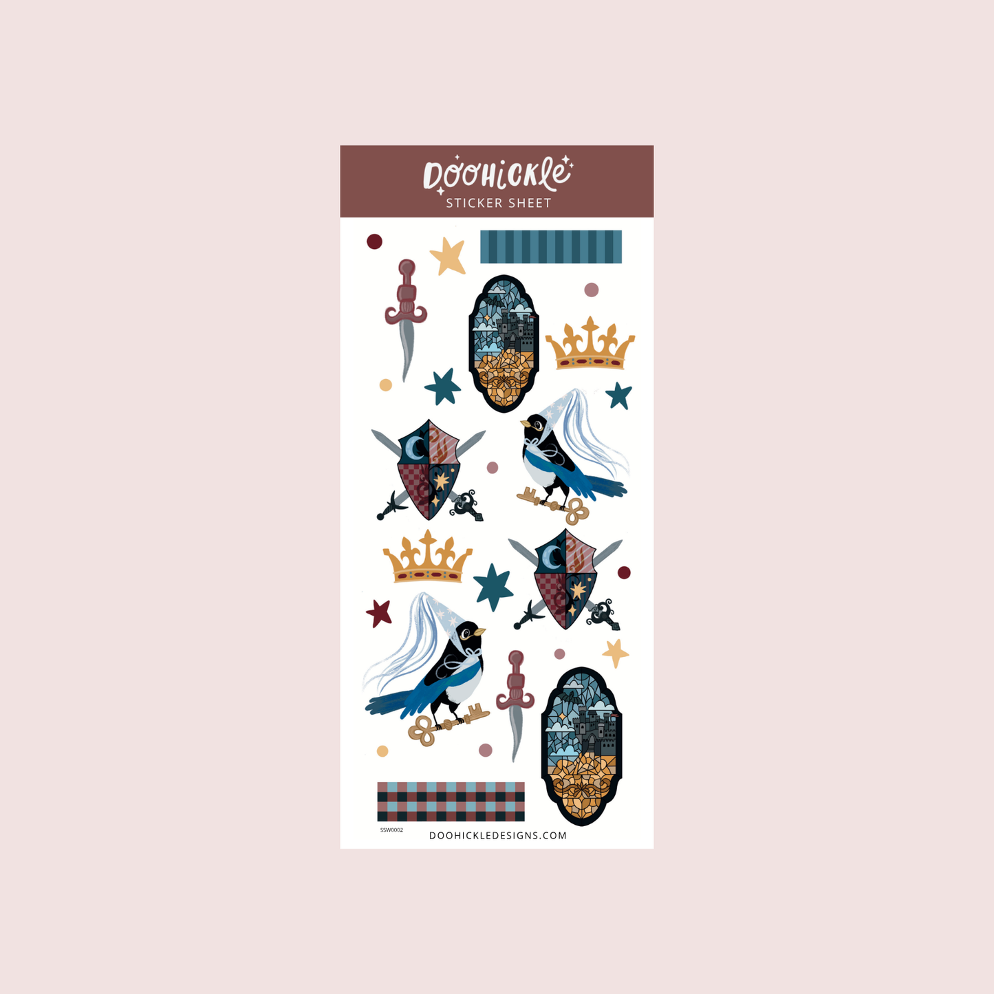 Medieval Fantasy Washi Sticker Sheet