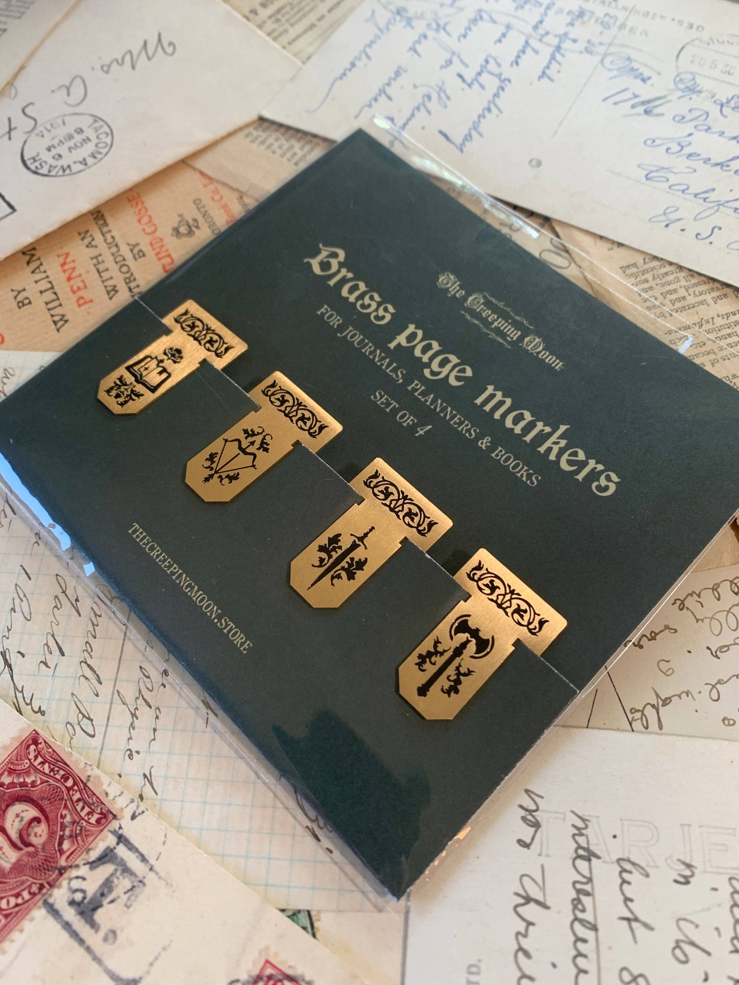 Mini Brass Page Markers – Set of 4