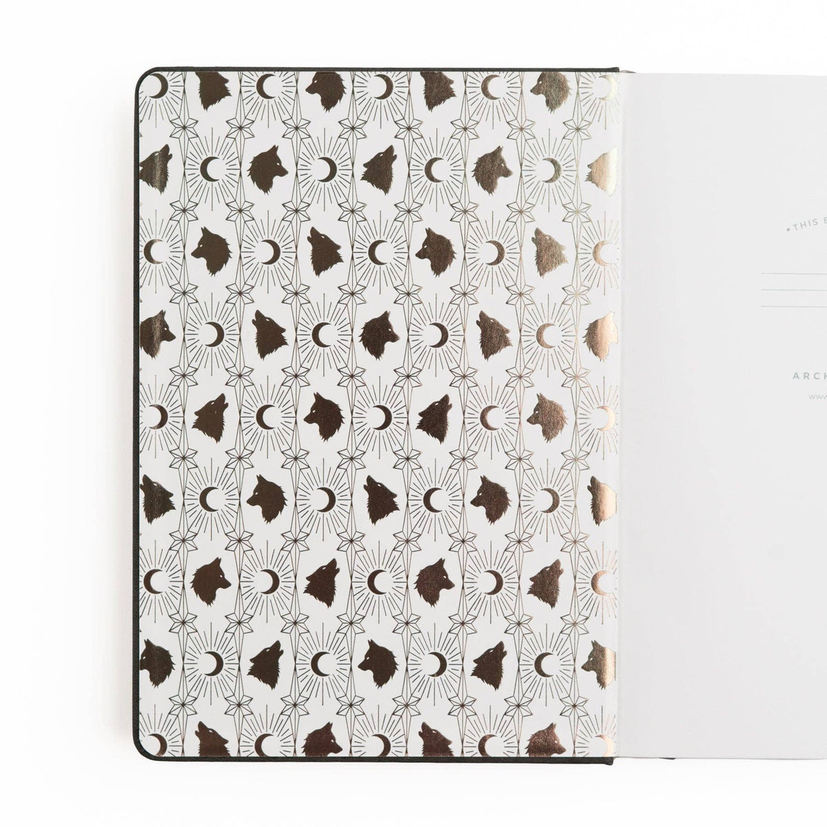 Wolf in the Night | Notebook: White Dot Grid / 8x8: 160 Pages