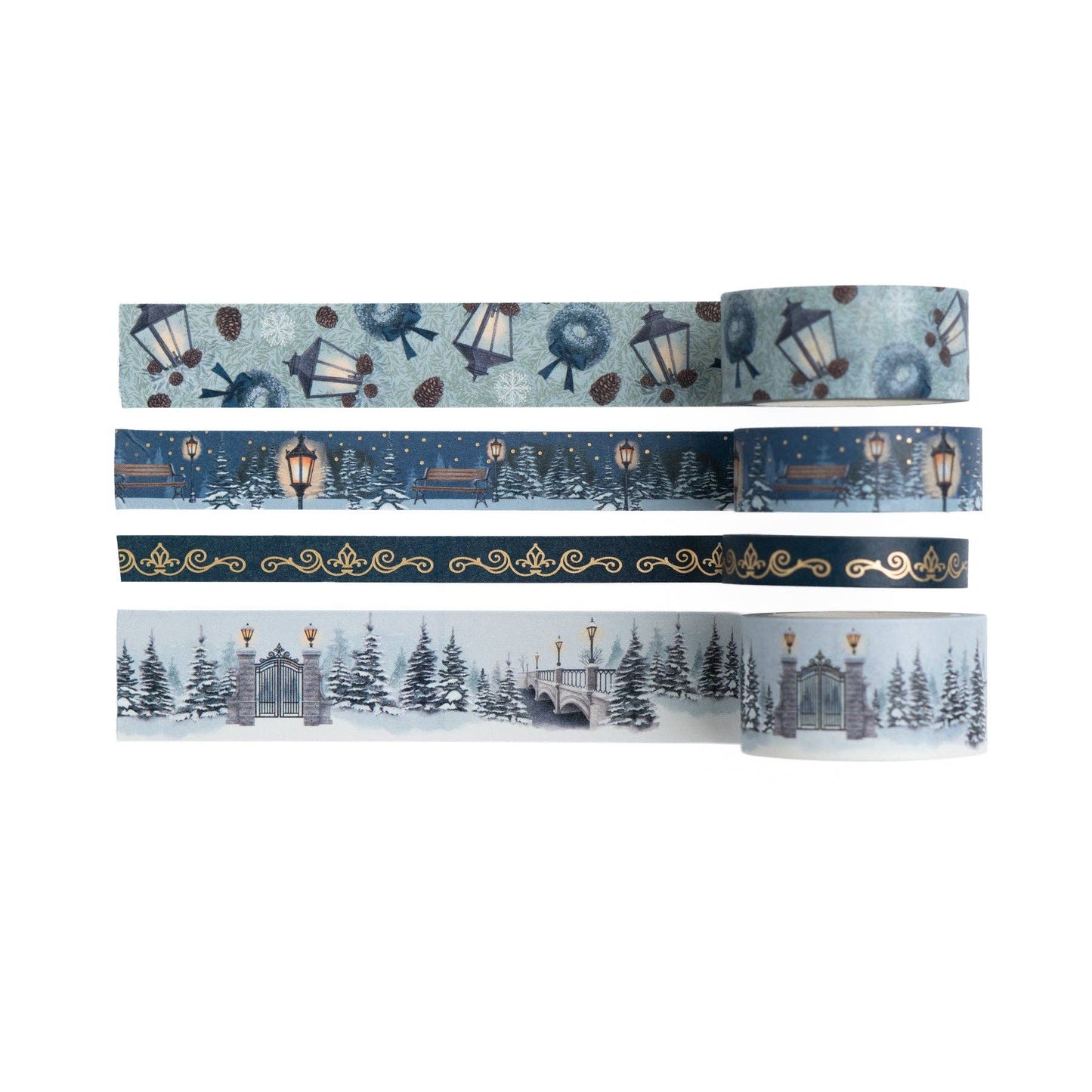 Lamp Post Washi Tape Set - 4 Rolls