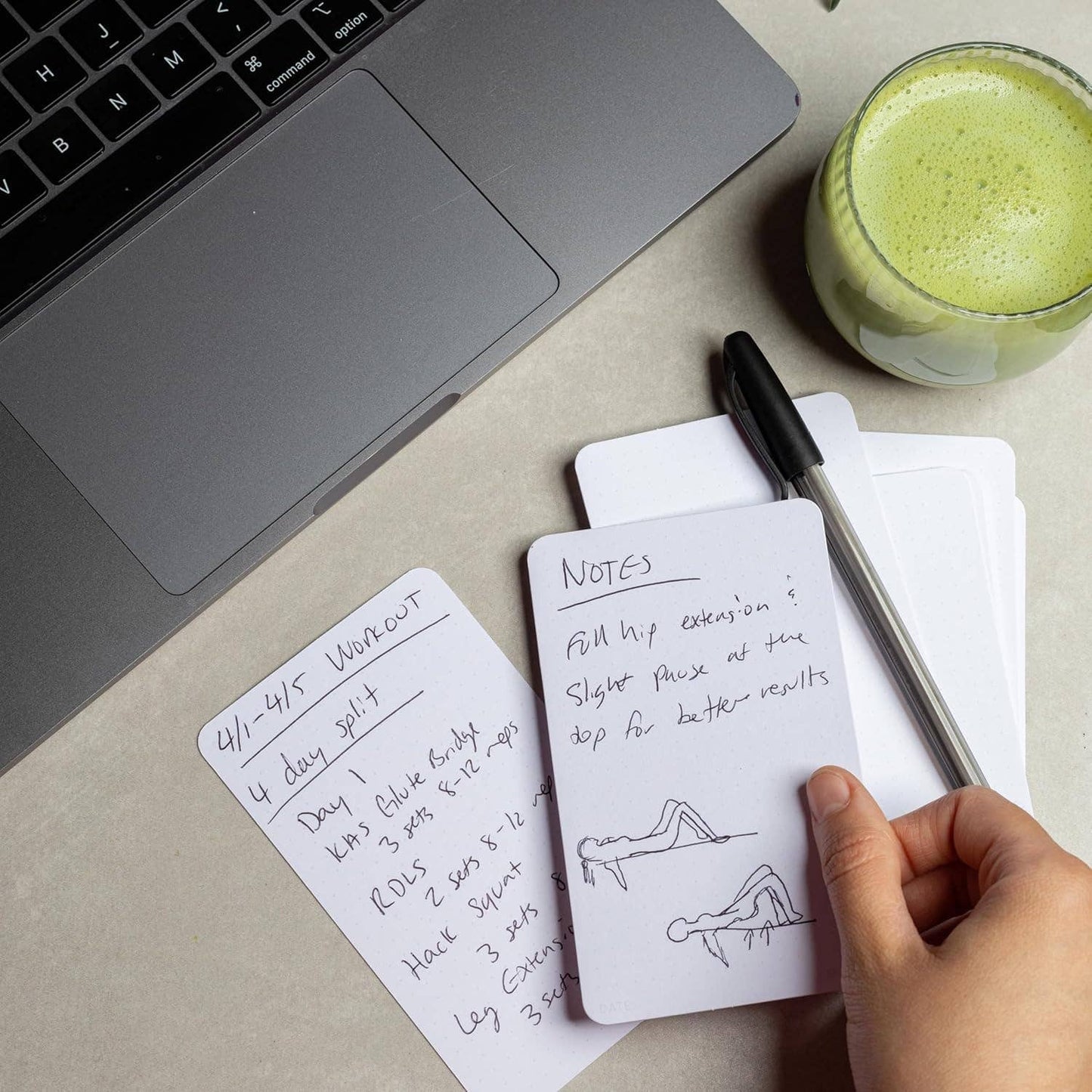 Dotted Index Cards 4×6" — Pack of 40 | 350 gsm, Bullet Dot Grid