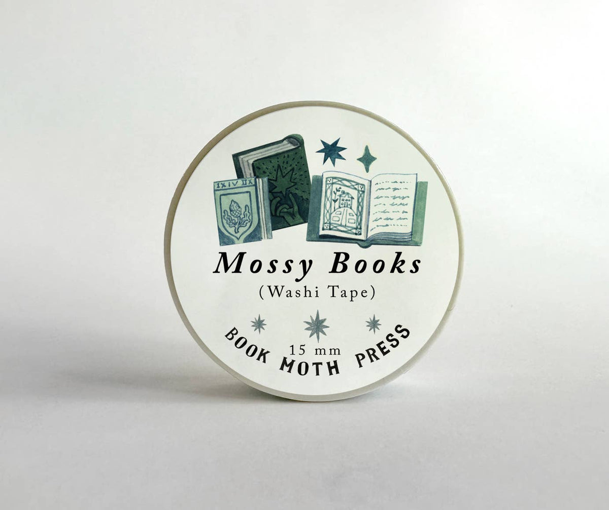 Mossy Green Books Washi Tape