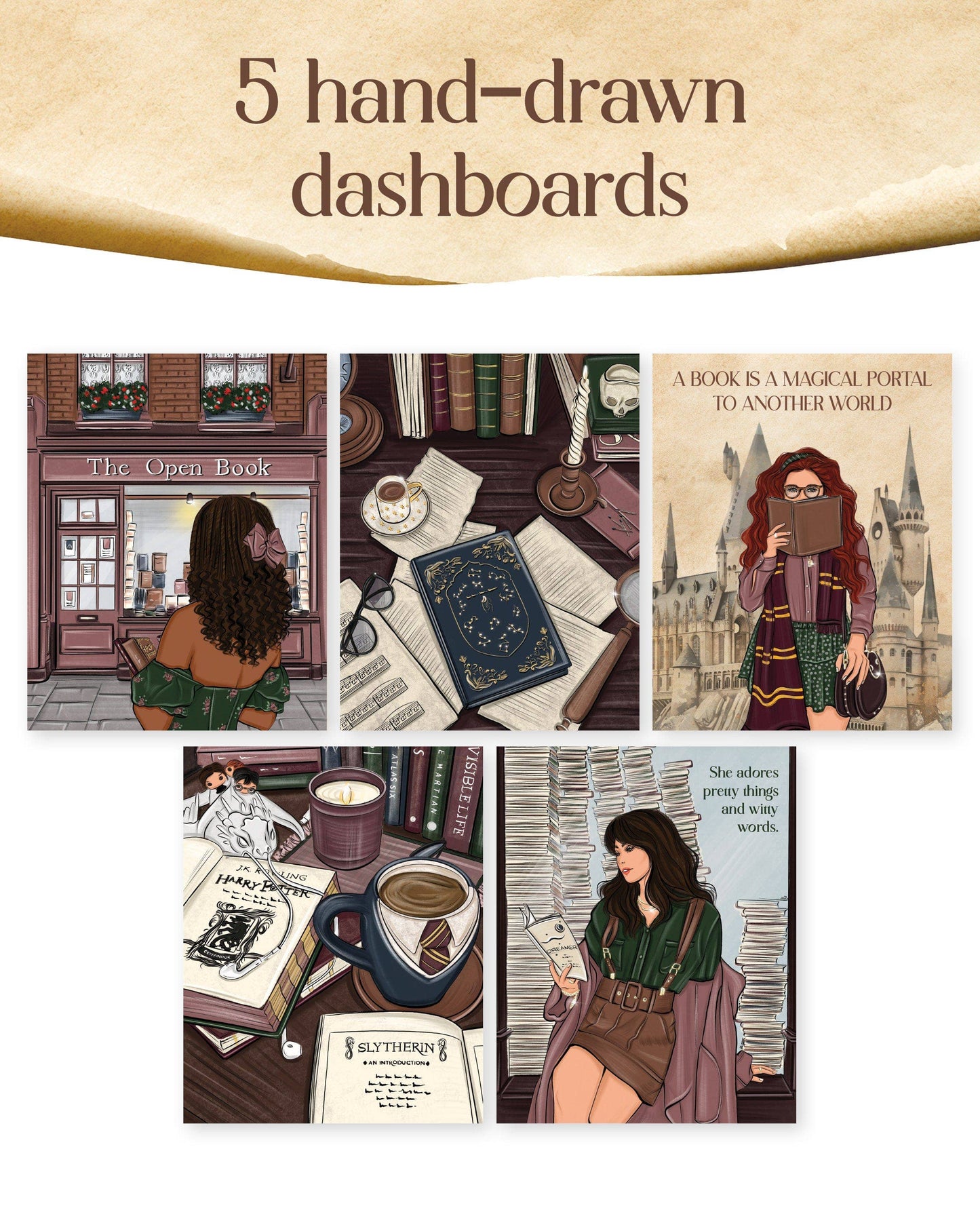 Dark Academia All Booked Up Reading Journal