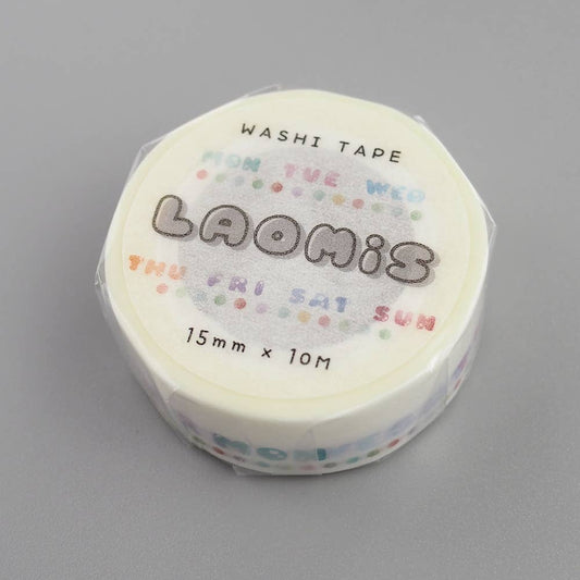Days of The Week Watercolor Washi Tape