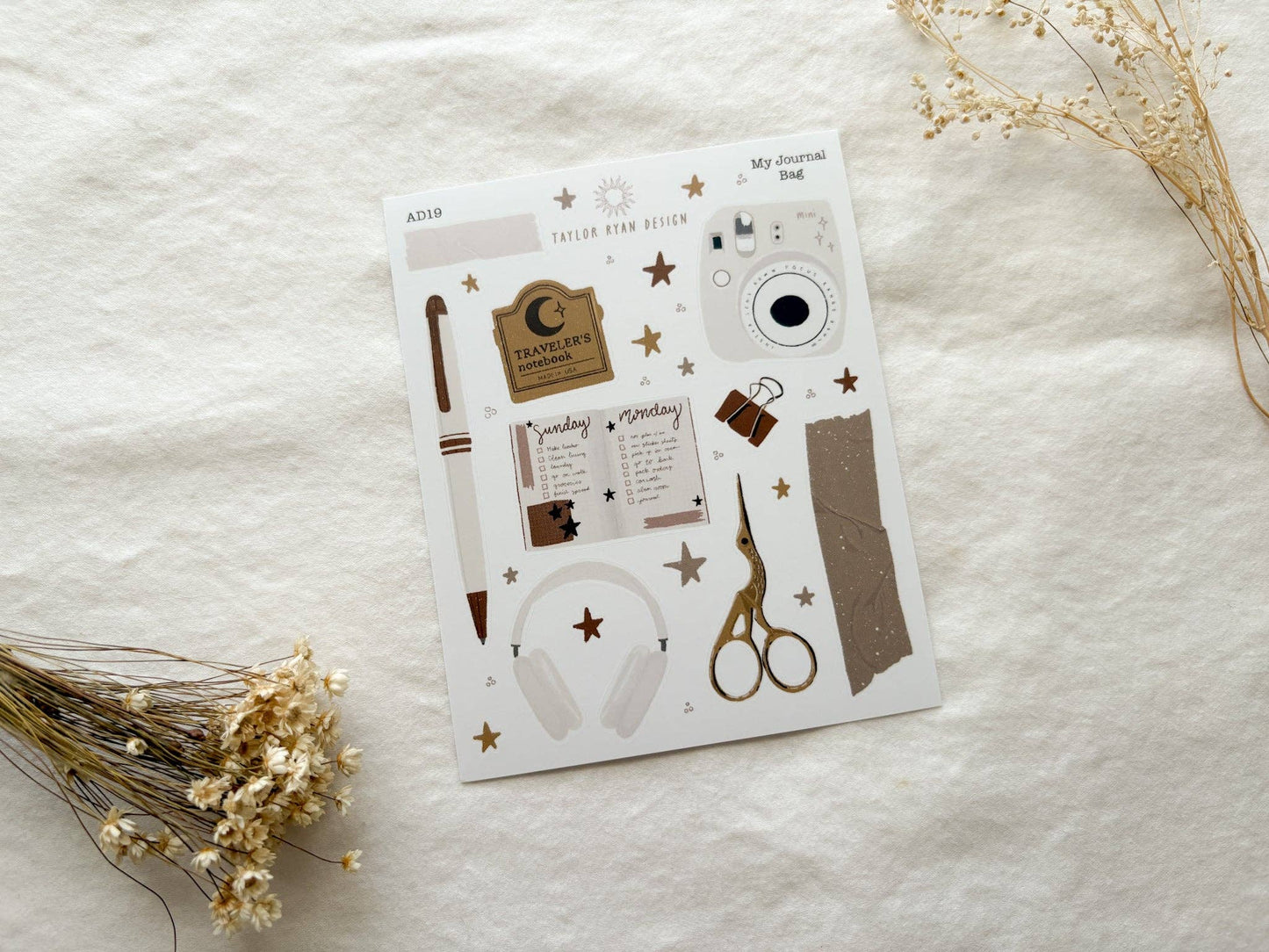 My Journal Bag Sticker Sheet | Journaling & Planner Stickers