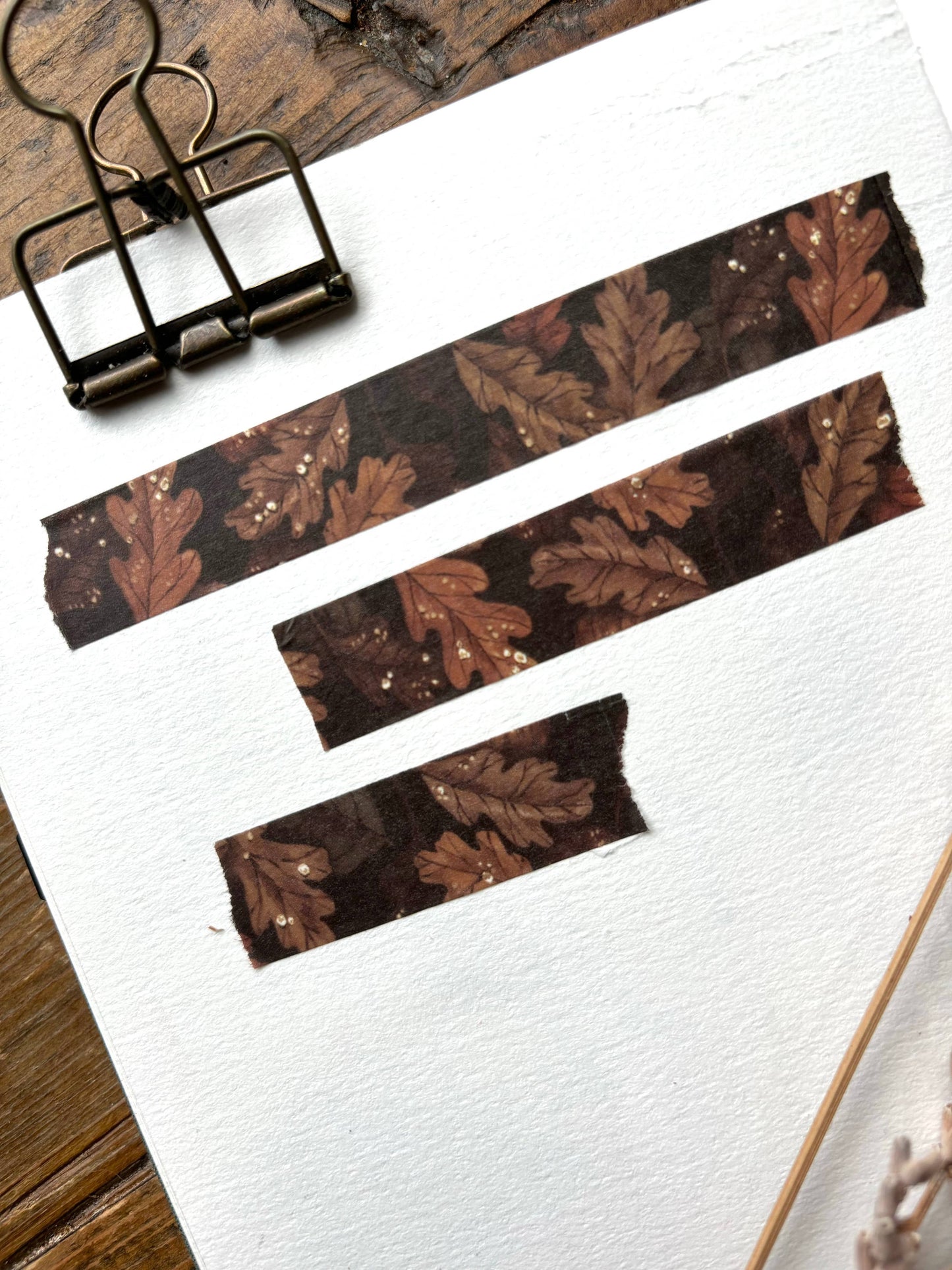 🍁 Autumn Oak Leaves Washi Tape