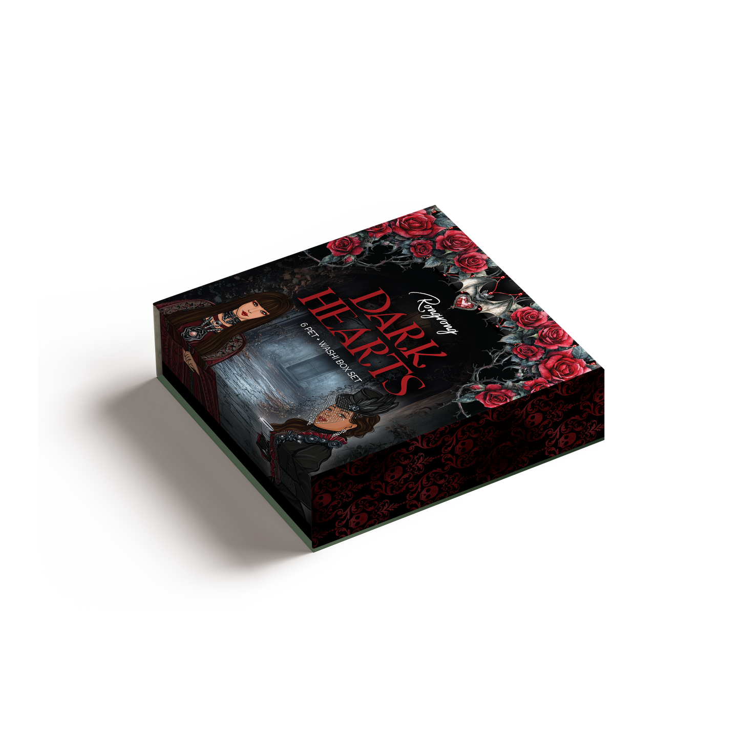 Dark Hearts Pre-cut PET Tape + Washi Box