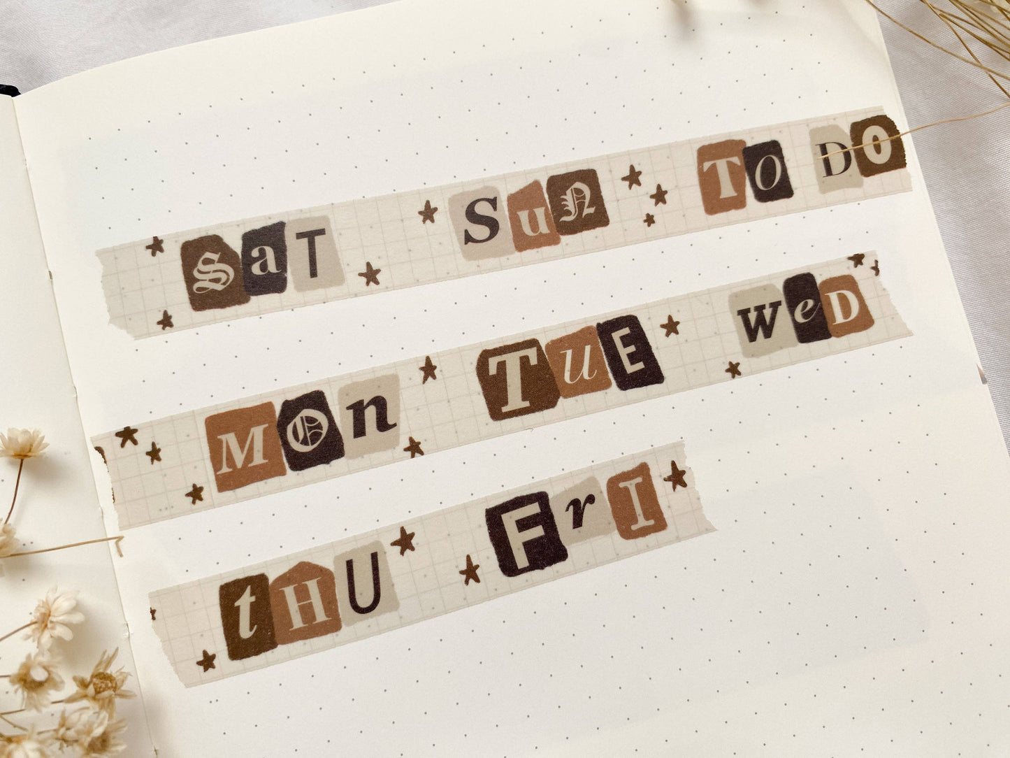 Days of the Week Washi Tape