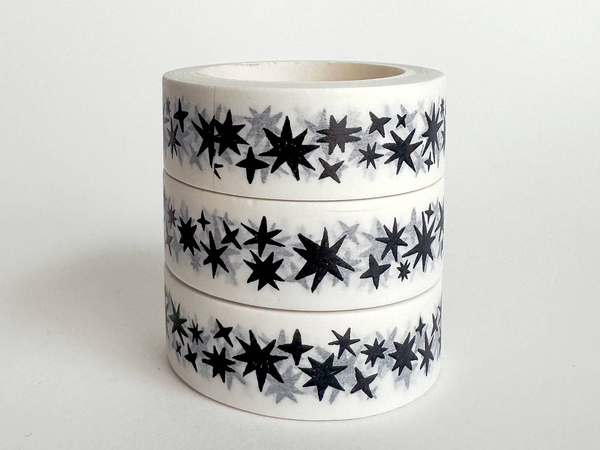 Black Stars Washi Tape