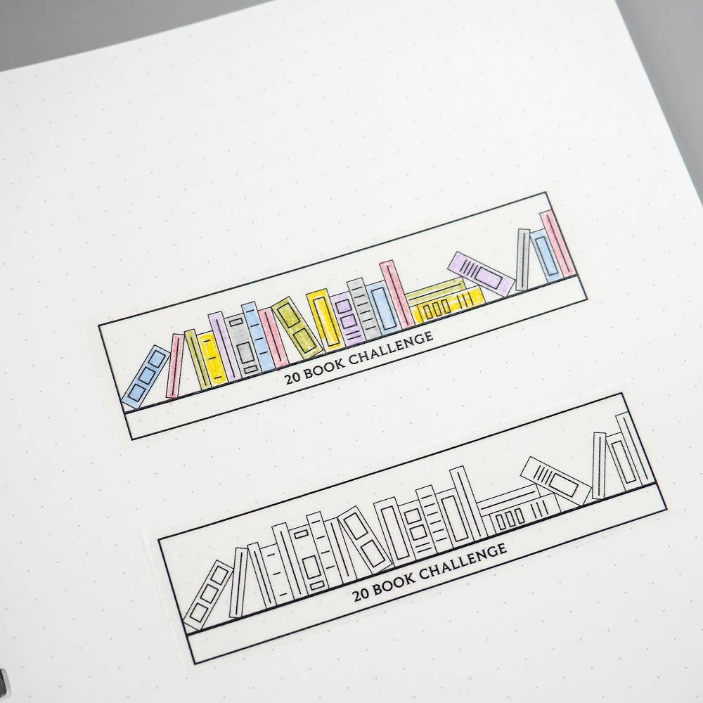 20 Book Reading Challenge Washi Tape