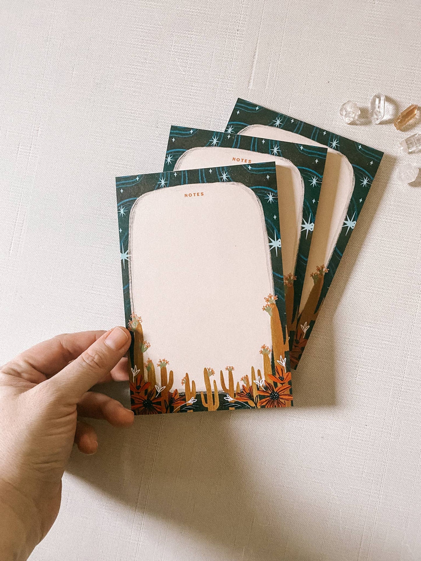 Starry Night Saguaro Notepad - 4x6