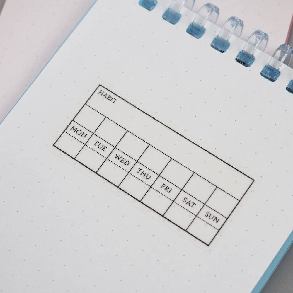 Weekly Routine Habit Tracker Washi Stickers