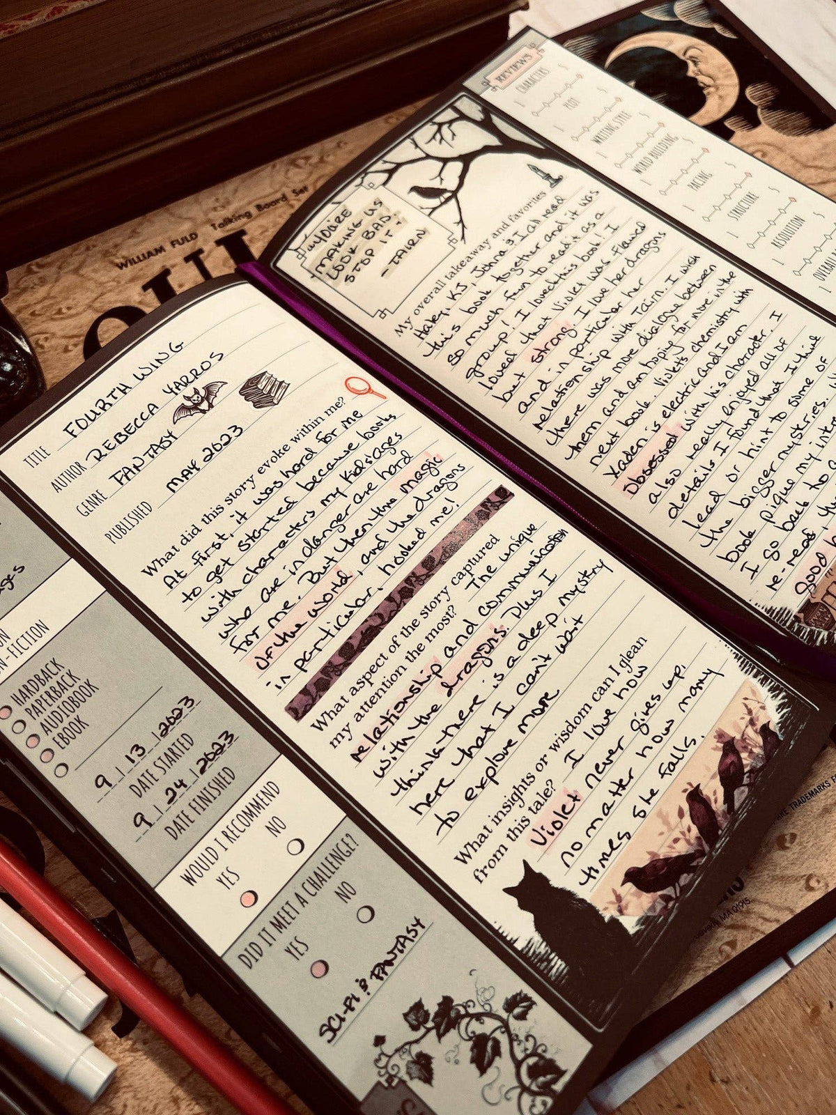 Waiting for the Night Reading Journal