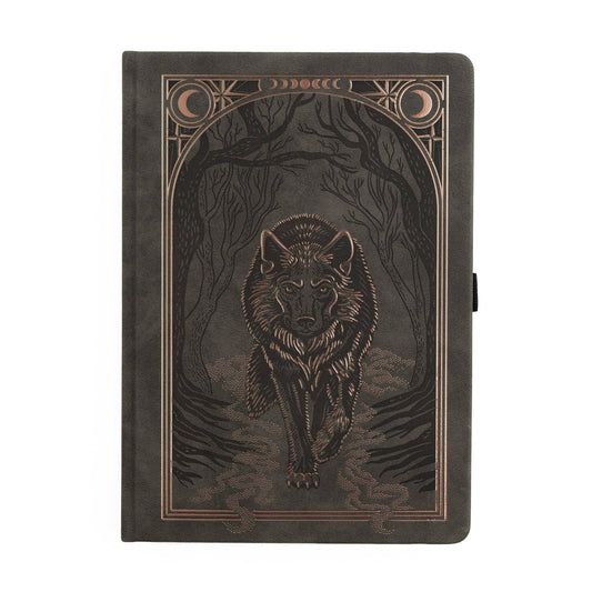 Wolf in the Night | Notebook: White Dot Grid / B5: 160 Pages