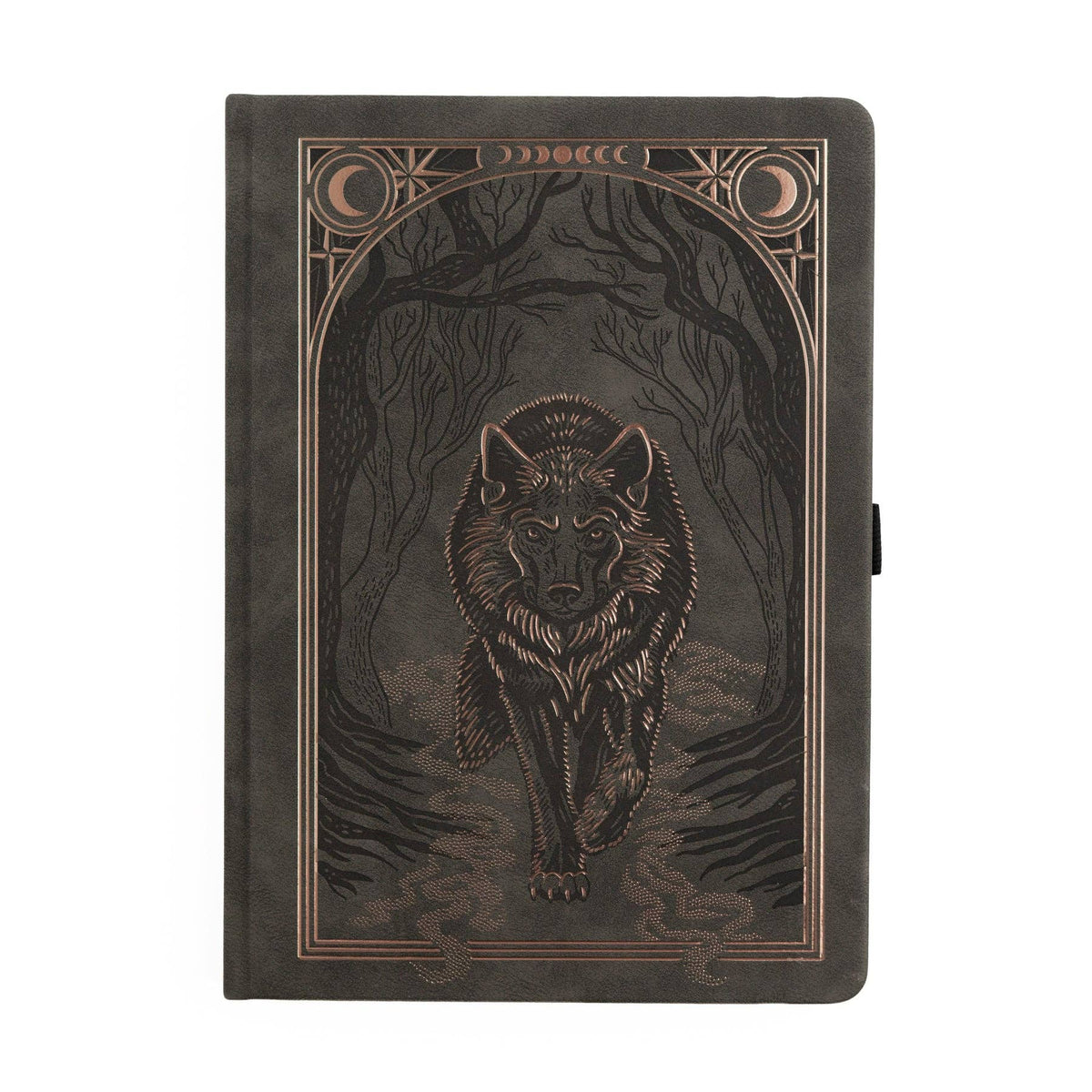 Wolf in the Night | Notebook: White Dot Grid / A5: 192 Pages