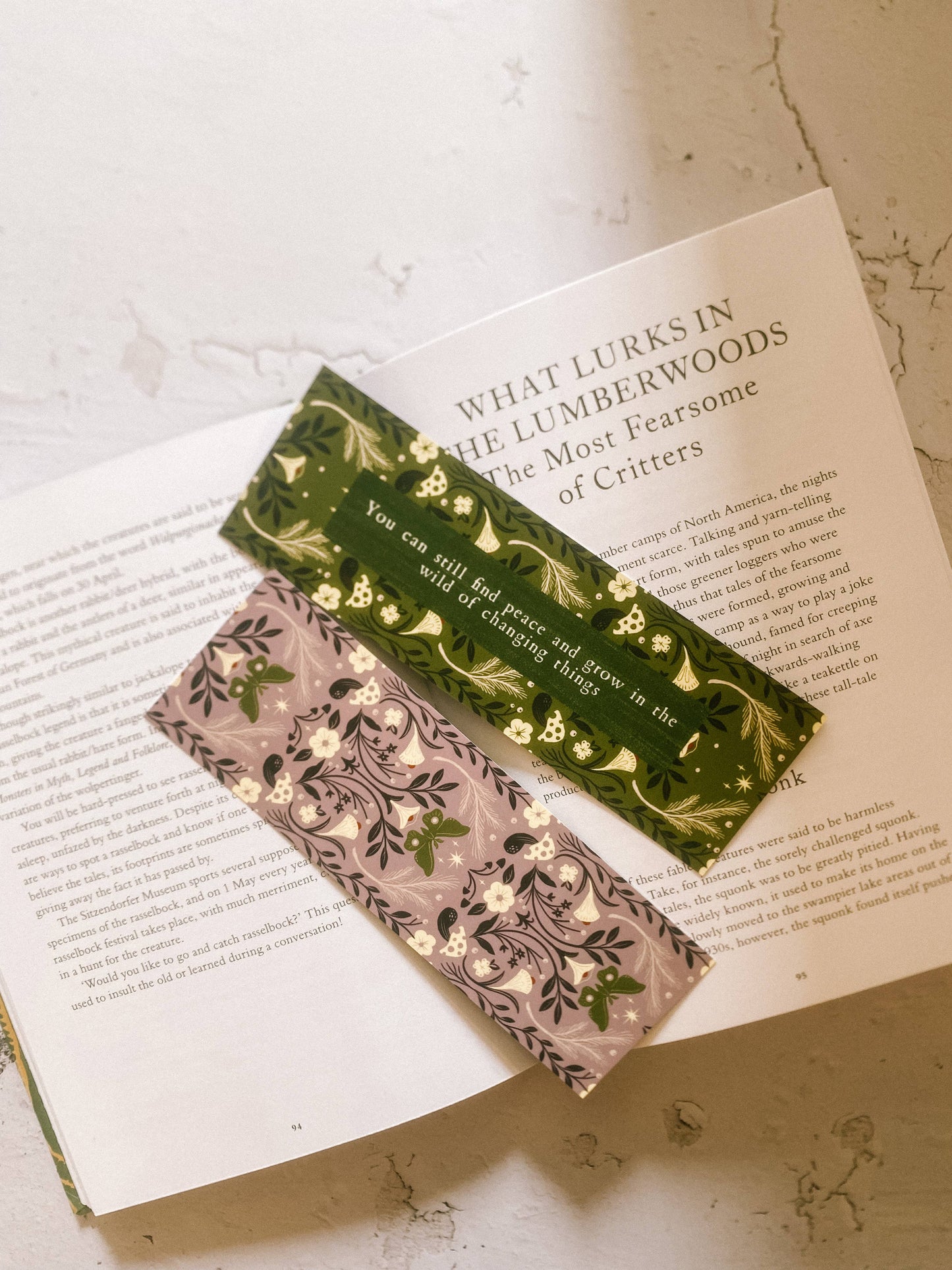 Literary Quote Bookmark - Grow in the Wild