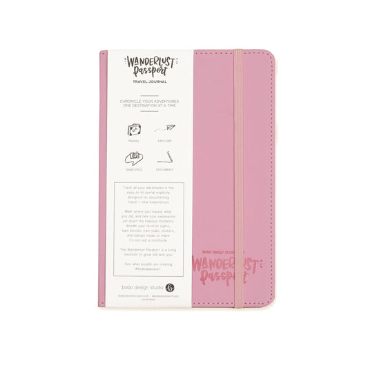 Wanderlust Passport - Travel Journal: Dusty Pink