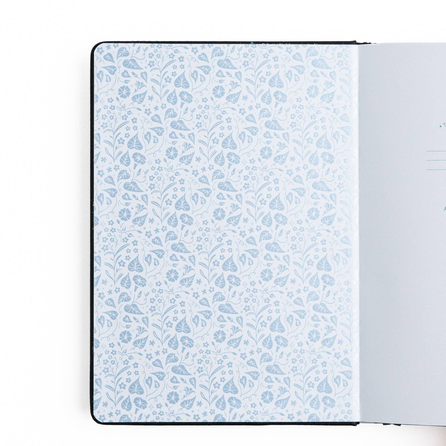B5 Dot Grid Notebook: Midnight Floral in Black