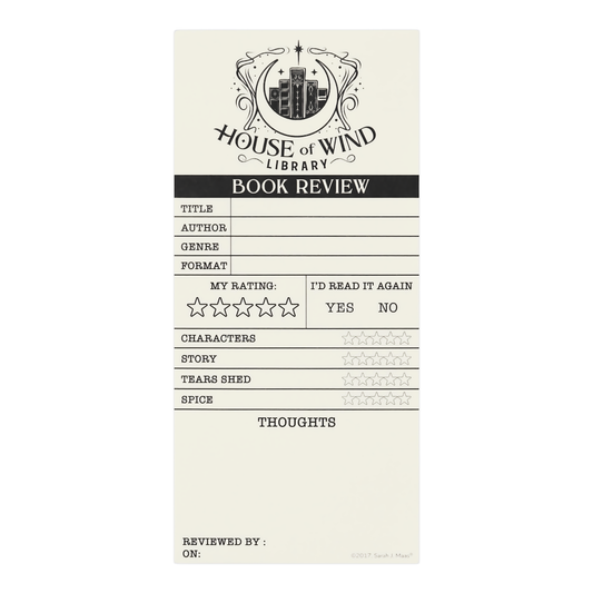 A Court of Thorns and Roses: House of Wind Library Book Review Sticky Notepad