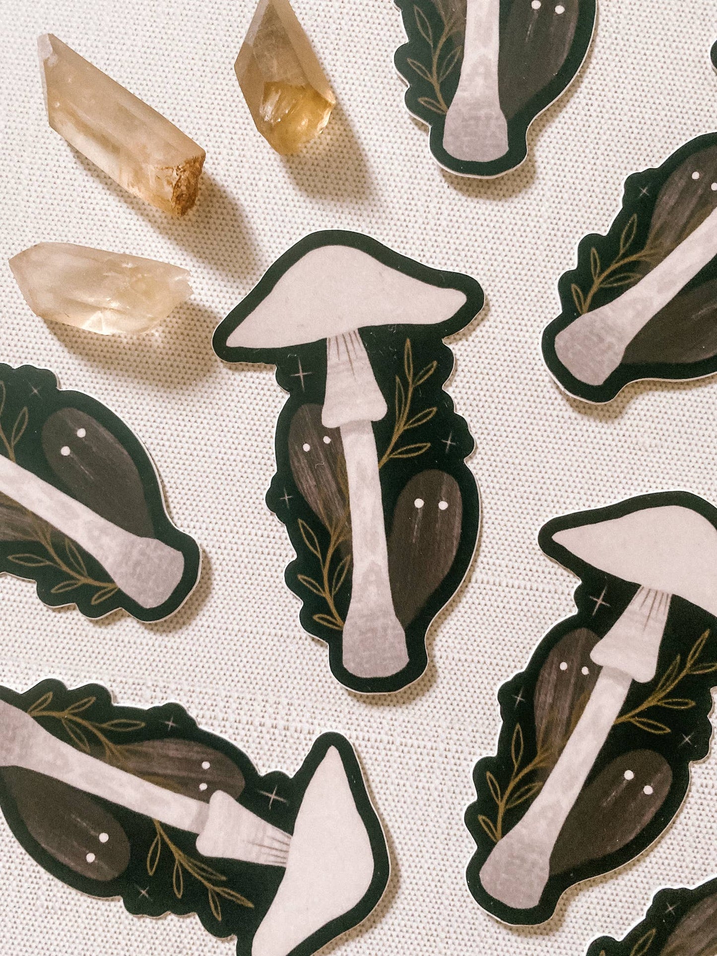 Destroying Angel Mushroom & Ghosts Vinyl Sticker