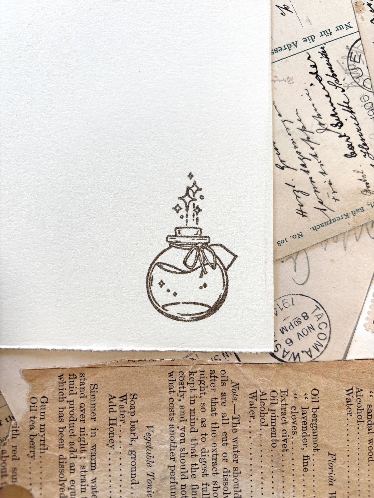 Ink Potion Bottle Rubber Stamp