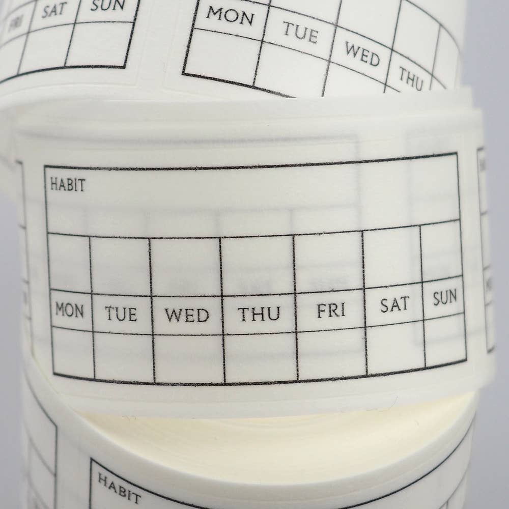 Weekly Routine Habit Tracker Washi Stickers